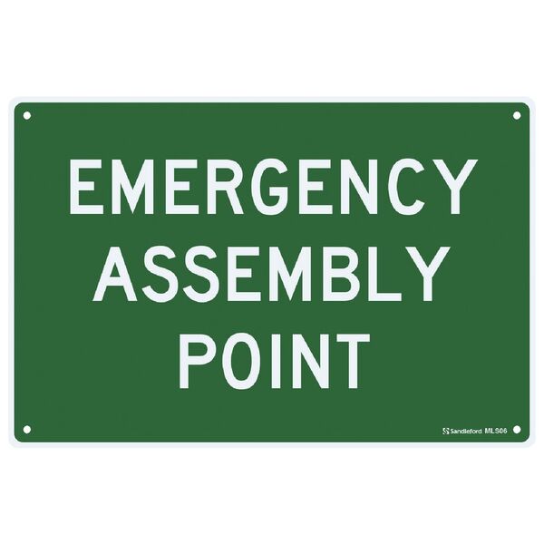 Emergency Assembly Point Sign 30 x 45cm