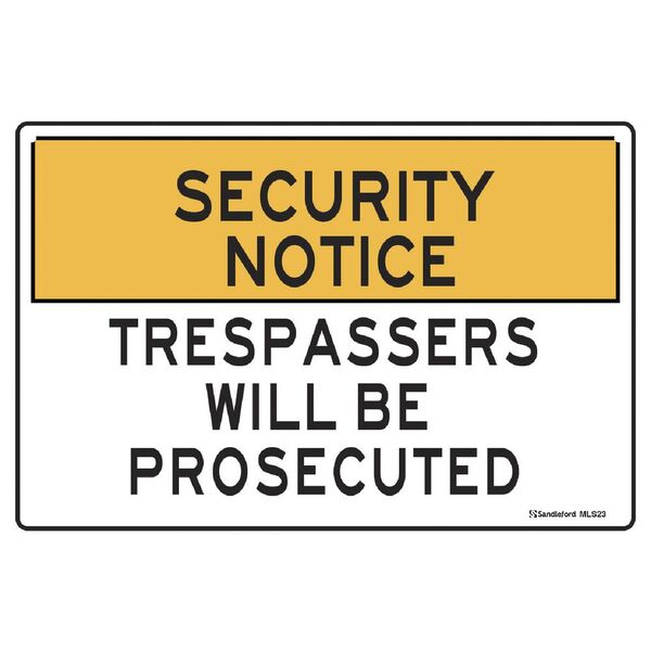 No Trespassing Sign 30 x 45cm