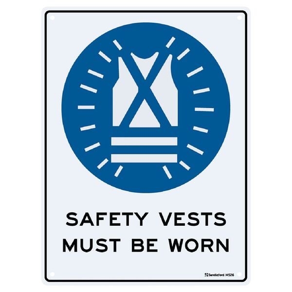 Safety Vests Sign 22.5 x 30cm