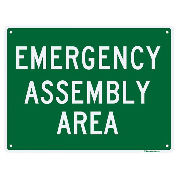 Emergency Assembly Area Sign 22.5 x 30cm