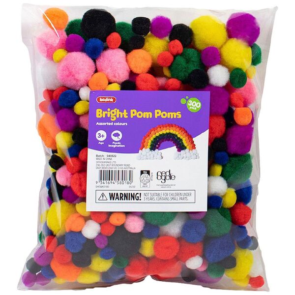 Kadink Pom Poms Mix Assorted 300 Pack