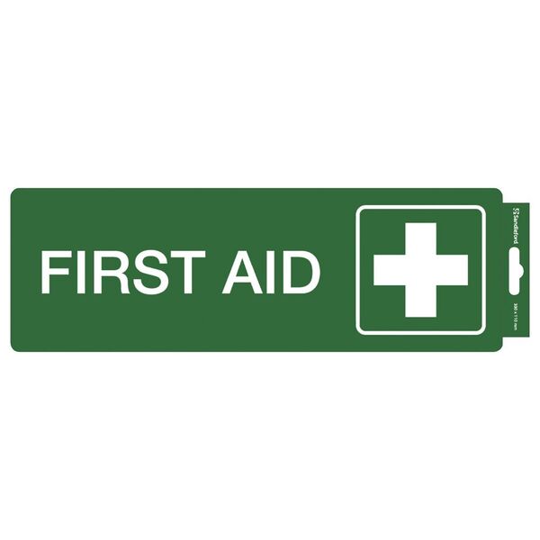 First Aid Shelf-Adhesive Sign