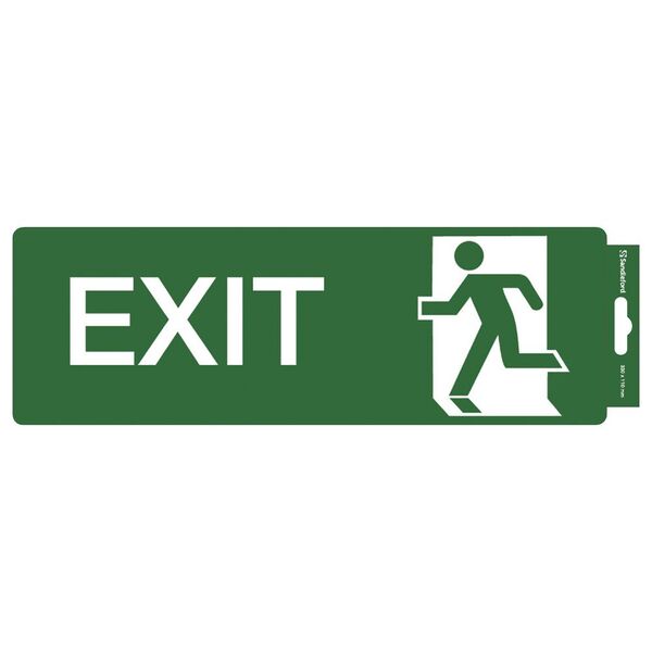 Exit Straight Self-Adhesive Sign