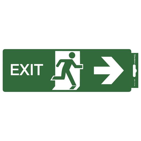 Exit Right Self-Adhesive Sign