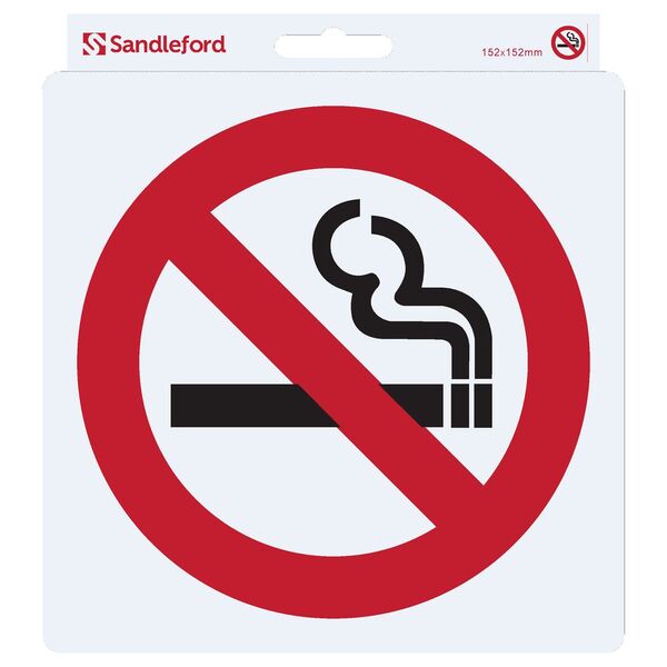 No Smoking Symbol Self- Adhesive Sign