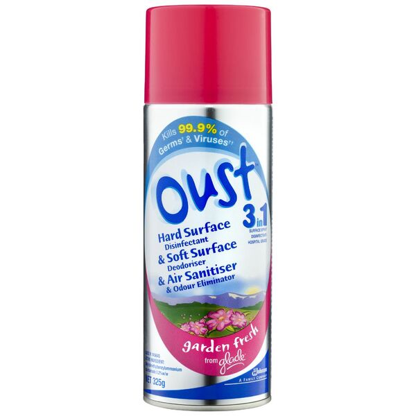 Oust 3-in-1 Surface Spray Disinfectant 325g Garden Fresh