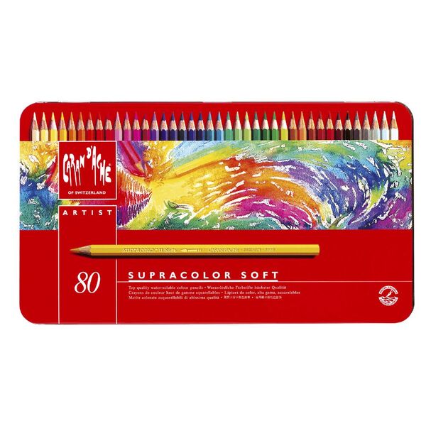 Caran d'Ache Supracolor Soft Aquarelle Pencils 80 Set