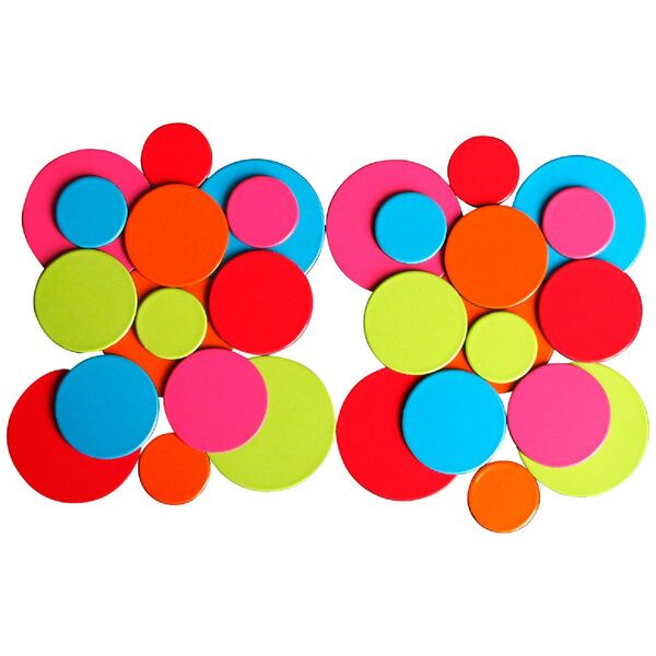 Three By Three Colour Dot Magnets Brights 30 Pack