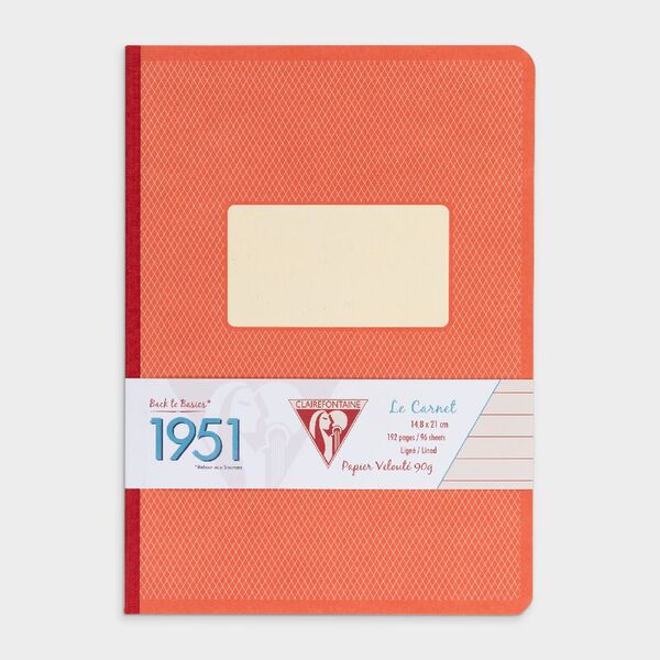 Clairefontaine 1951 Clothbound Lined A5 Notebook 192 Page Red