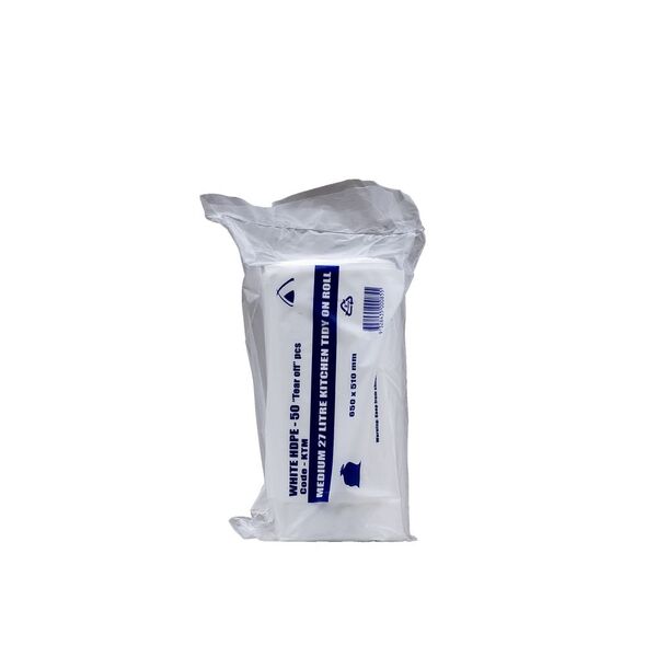 Tailored Packaging Kitchen Bin Liners 27L 50 Pack White