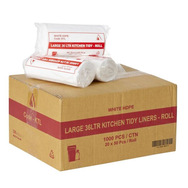 Tailored Packaging Kitchen Bin Liners 36L 1000 Pack White