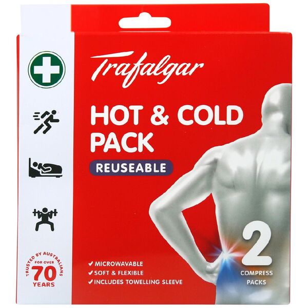 Trafalgar Reusable Hot and Cold Pack with Sleeve 2 Pack