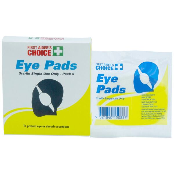 First Aiders Choice Eye Pads 5 Pack