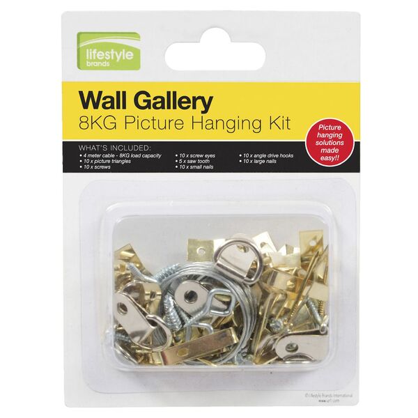 Lifestyle Brands Picture Hanging Kit 8kg 66 Pack