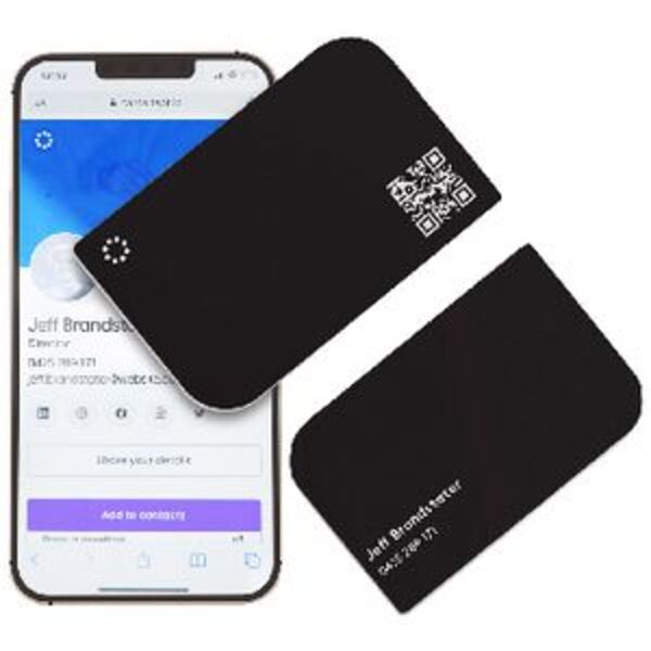 Tapt Black Digital Business Card