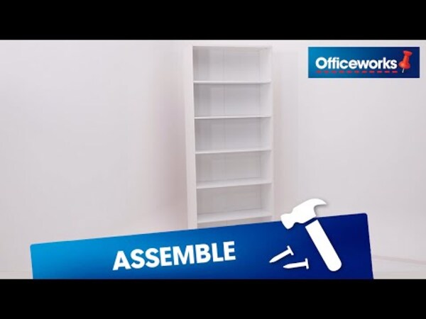 Austin 6 Shelf Bookcase White Officeworks, Room Essentials 3 Shelf Bookcase Instructions Pdf