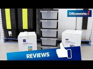 J Burrows 4 Drawer Storage Cabinet Clear Officeworks