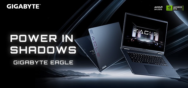 Gigabyte. Power in shadows. Gigabyte Eagle.