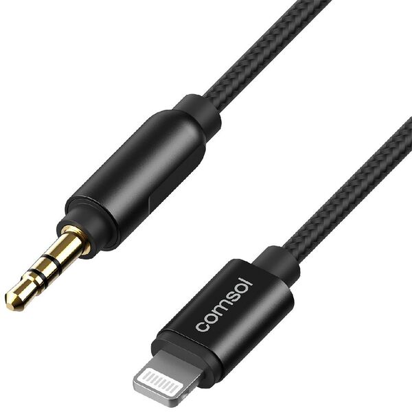 Comsol Lightning to 3.5mm Audio Cable 1m Black