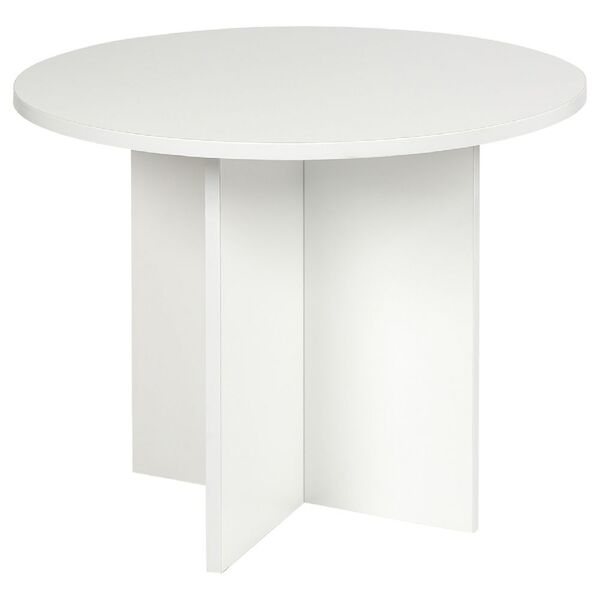 Velocity Round Table 900mm White, Round Table Officeworks