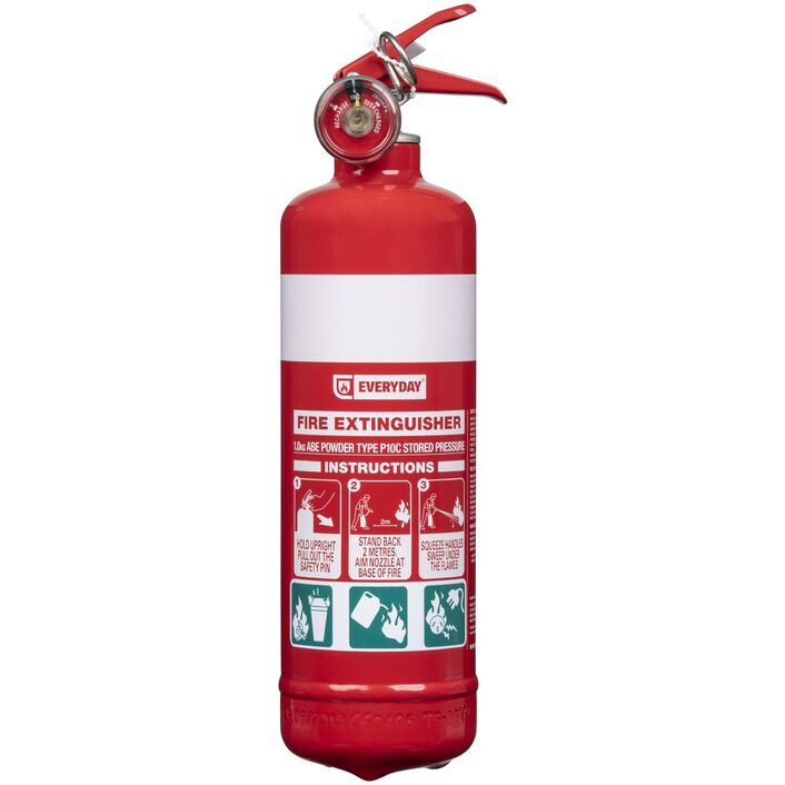 Everyday 1kg Fire Extinguisher Dry Powder 2A:10B:E