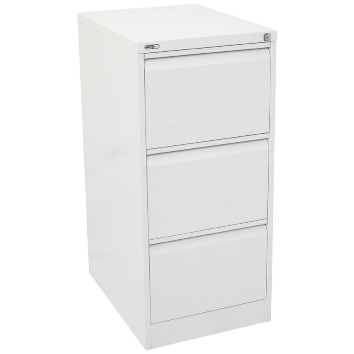 go 3 drawer filing cabinet white | officeworks