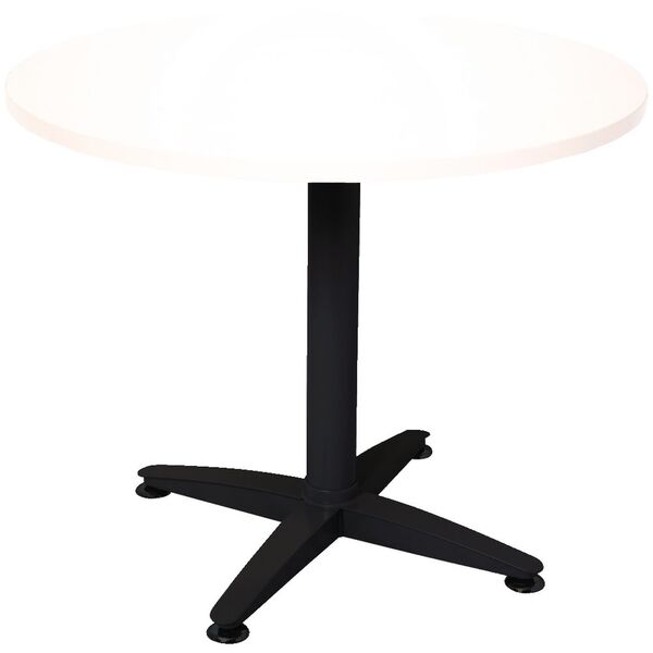 Star Base Round Table 900mm White, Round Table Officeworks
