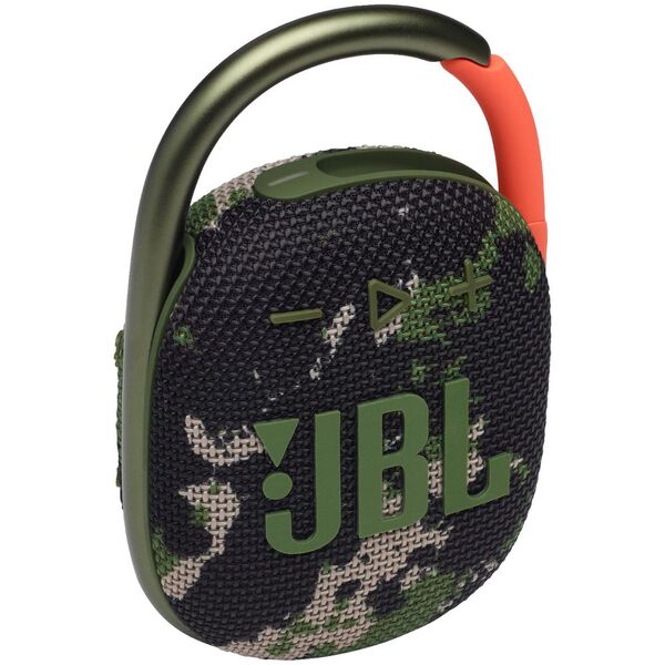 JBL Clip 4 Bluetooth Speaker With Carabiner Camo Officeworks