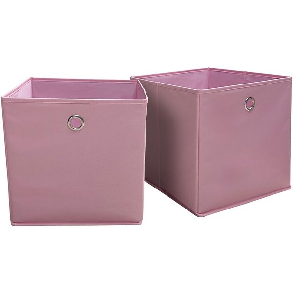 Large Collapsible Storage Cubes, Pink Fabric Storage Cubes