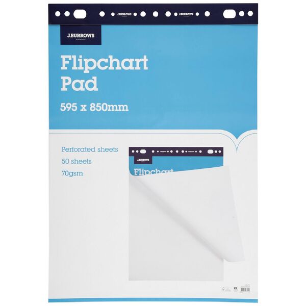 Flip Chart 50 Sheet 595 x 850mm | Officeworks