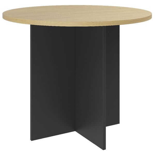 Toro Round Meeting Table 900mm Maple, Small Round Office Meeting Table