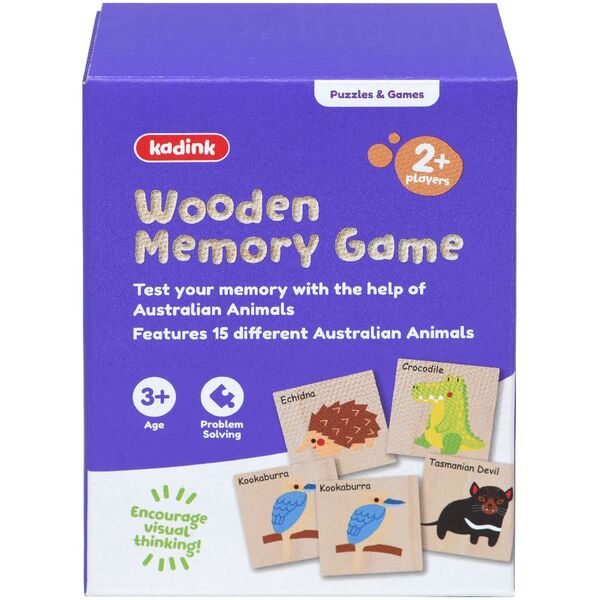 Kadink Wooden Memory Game Australian Animals | Officeworks
