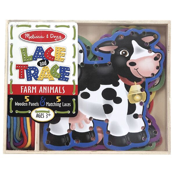 Melissa & Doug Lace and Trace Farm Animals | Officeworks