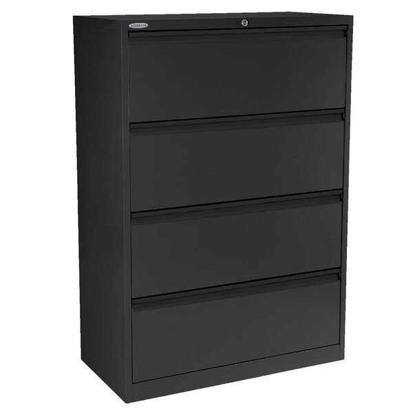 Steelco 4 Drawer Lateral Cabinet, Metal File Cabinet 4 Drawer Horizontal
