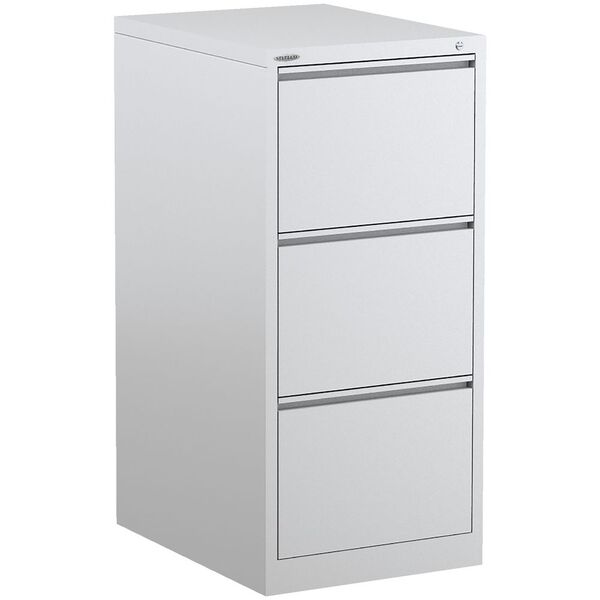 Mercury 3 Drawer Vertical Filing, White Filing Cabinets