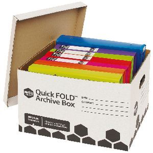 Officeworks Archives Box Marbig Quickfold Strong Archive Box 10 Pack | Officeworks