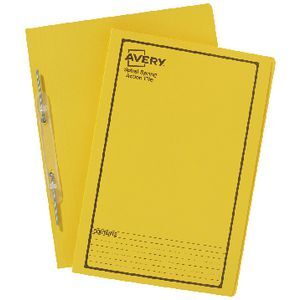 Spiral Spring Files Avery Foolscap Spiral Spring Files Yellow 5 Pack | Officeworks