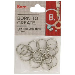 Split Rings Officeworks Born Split Rings 16mm Silver 15 Pack | Officeworks