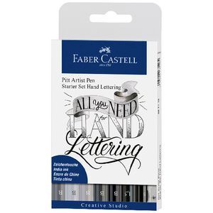 Officeworks Transfer Lettering Faber-Castell Pitt Artist Starter Set Hand Lettering 8 Pack | Officeworks