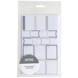 Pink Stickers Officeworks Otto Personal Planner Sticker Book Grey/Pink | Officeworks