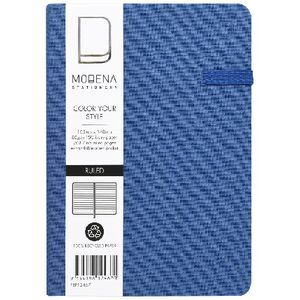 A6 Ruled Notebook Modena A6 Linen Ruled Notebook Navy | Officeworks