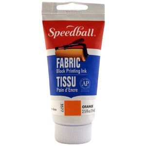 Speed Soft Orange Ink Speedball Fabric Block Ink 75mL Orange | Officeworks