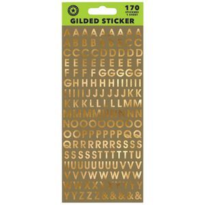 Officeworks Lettering Artwrap FSC Sticker Sheets Gold Letters | Officeworks