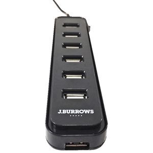 J.Burrows 7 Port USB 2.0 Hub Black