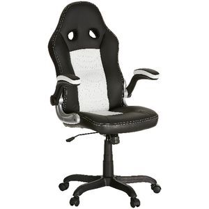 Bathurst Racer High Back Chair White Officeworks