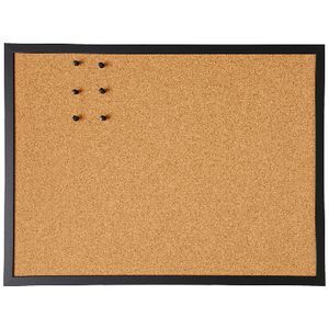 J.Burrows Cork Board 600 x 450mm Black | Officeworks