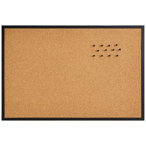 J.Burrows Cork Board 900 x 600mm Black | Officeworks