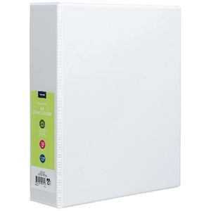 Binder Officeworks J.Burrows Insert Binder A4 2 D-Ring 50mm White | Officeworks