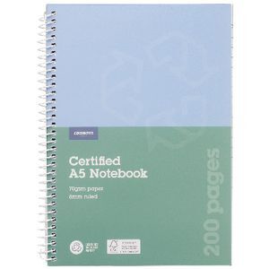 Officeworks Notebokk J.Burrows A5 PP Notebook Clear 200 Page | Officeworks