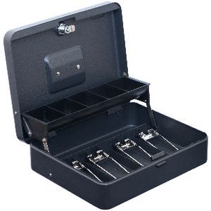 Officeworks Money Box J.Burrows Extra Large Cash Box Black | Officeworks